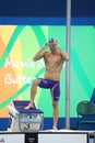 Olympic champion Michael Phelps of United States before swimming the Men's 200m butterfly at Rio 2016 Olympic Games Royalty Free Stock Photo